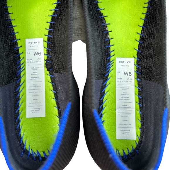 ROTHY’S The Point Black Fabric Ballet Flats 6 - Picture 11 of 15